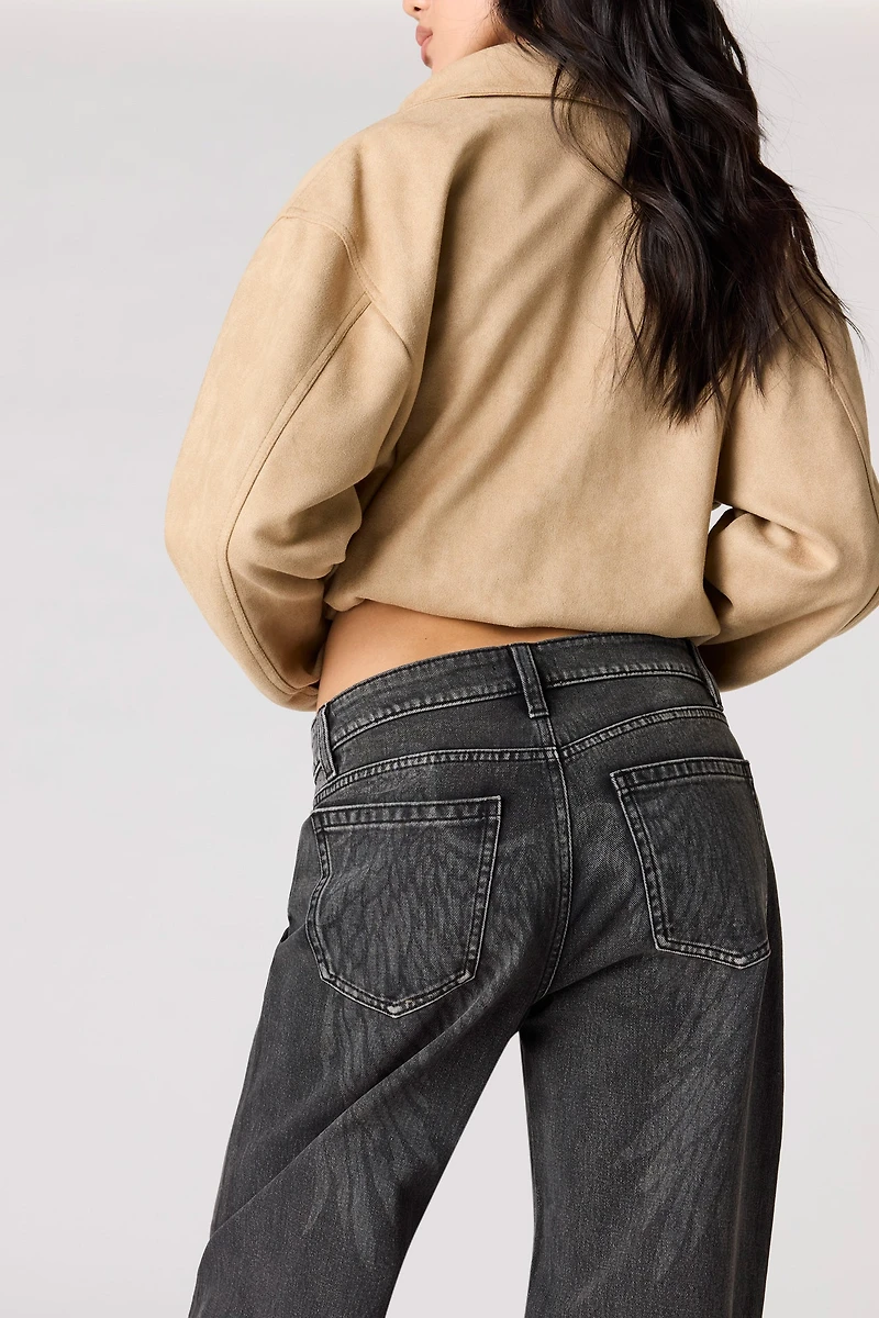 Graphic Low Rise Baggy Jean