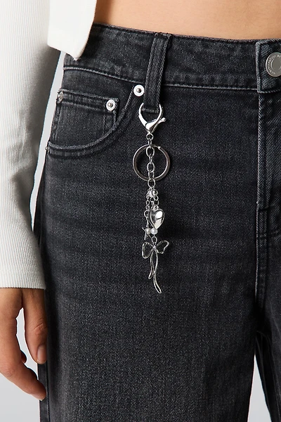 Low Rise Baggy Jean with Charm