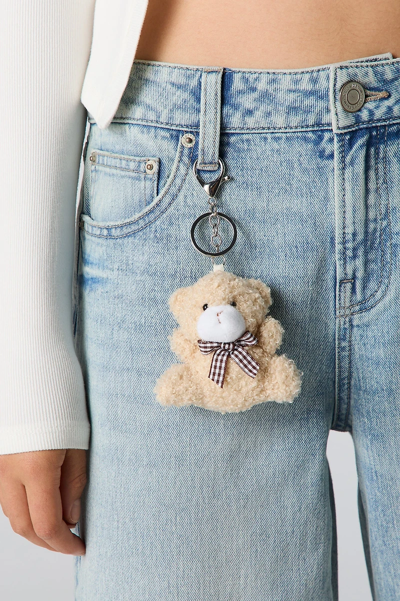 Jean baggy à taille basse avec porte-clés