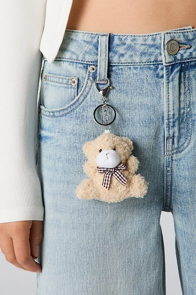 Jean baggy à taille basse avec porte-clés