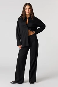 Textured Knit Wide Pant