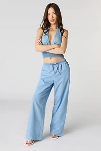 Denim Wide Leg Pant