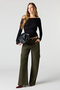 Low Rise Baggy Denim Cargo Pant