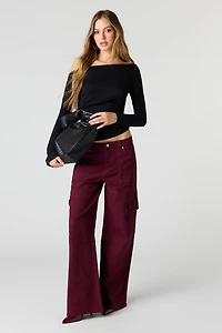 Low Rise Baggy Denim Cargo Pant