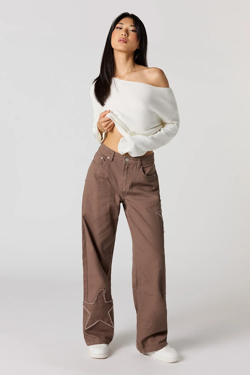 Low Rise Baggy Pant with Stars