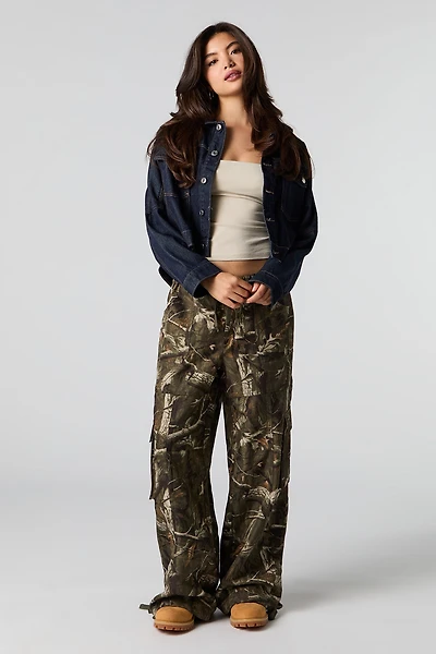 Camo Low Rise Baggy Cargo Pant