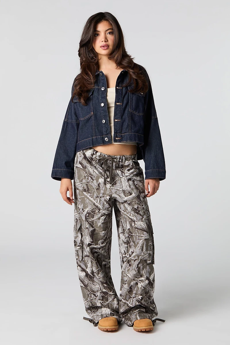 Camo Low Rise Baggy Cargo Pant