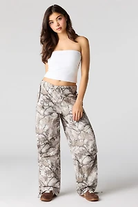 Pantalon à jambe parachute et taille basse