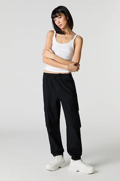 Jogger cargo à taille coulissante