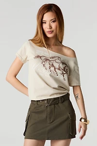 Belted Cargo Mini Skirt