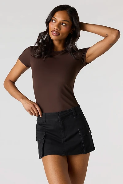 Cargo Denim Mini Skort