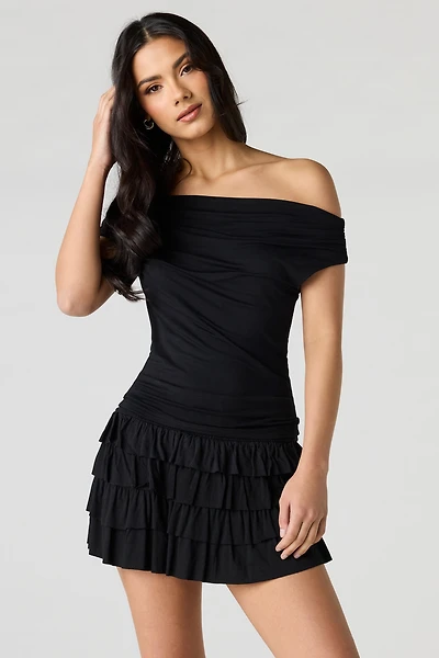 Ruffle Tiered Mini Skort