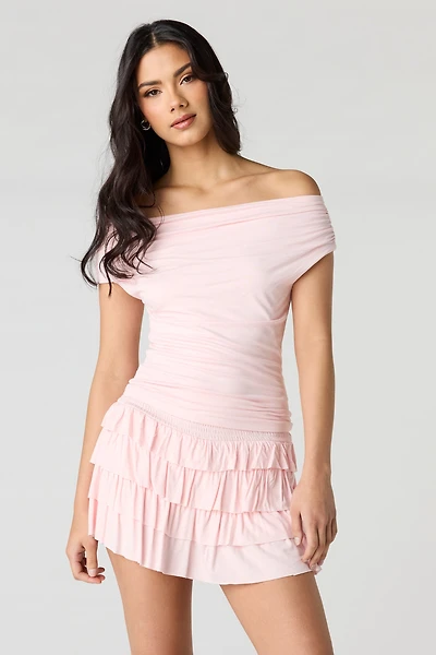 Ruffle Tiered Mini Skort