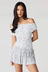 Ruffle Tiered Mini Skort