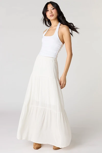 Jupe maxi étagée