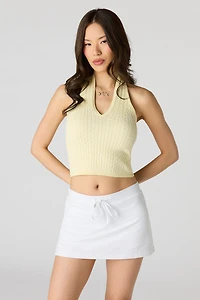 Minijupe-short à taille coulissante