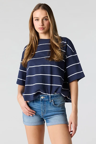 Miami Stretch Ripped High Rise Medium Denim Short