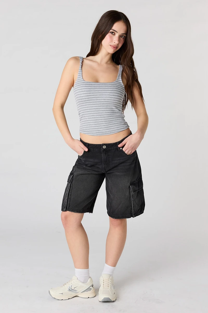 Low Rise Cargo Jort 11"