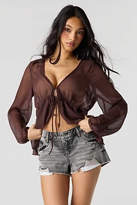 Cali Ripped Low Rise Grey Denim Short