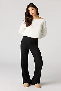 Ribbed Wide Leg Pant