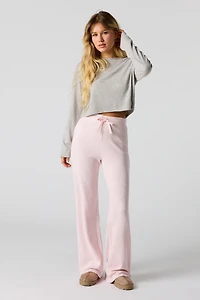 Waffle Knit Wide Leg Legging