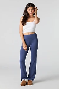 Legging doux à jambe évasée