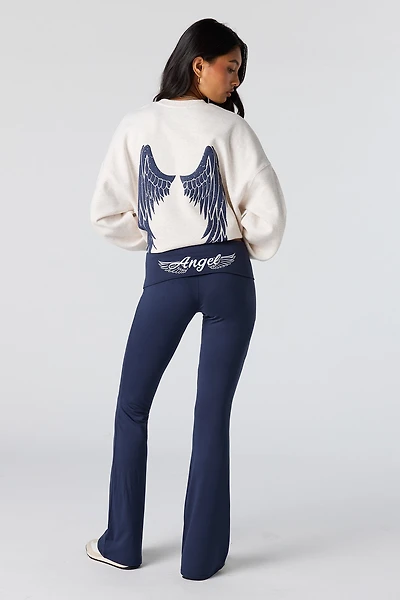 Graphic Foldover Pant