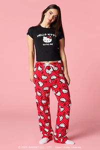 Hello Kitty® HD Print T-Shirt & Plush Pant Pajama Set
