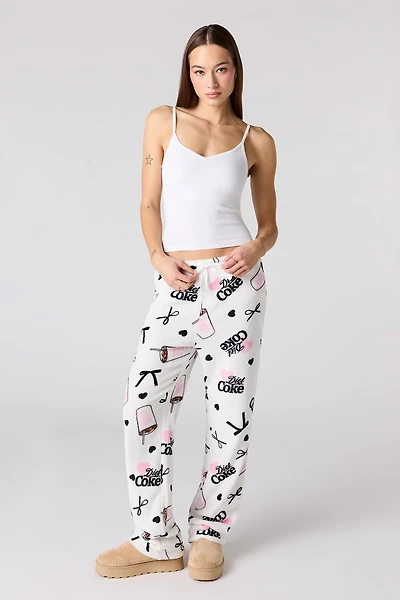 Diet Coke Print Plush Pajama Pant