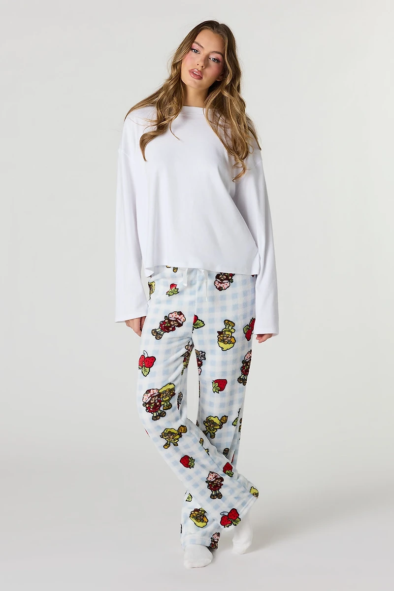 Pantalon de pyjama en peluche à imprimé Strawberry Shortcake