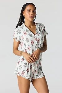 Ensemble pyjama en pointelle à imprimé Strawberry Shortcake