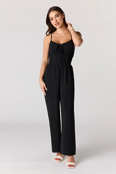 Smocked Waist Jumpsuit