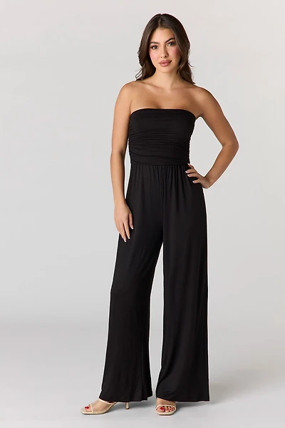 Ruched Tube Jumpsuit