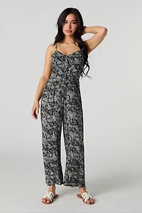Buttoned Front Jumpsuit