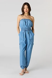 Denim Tube Jumpsuit