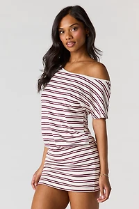 Minirobe à manches chauve-souris courtes