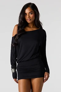 Dolman Long Sleeve Mini Dress