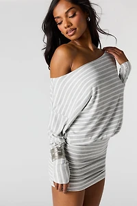 Minirobe à manches chauve-souris longues