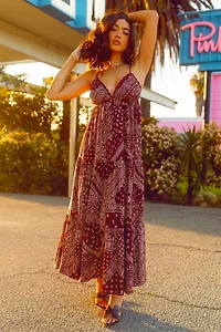 Textured Babydoll Maxi Dress