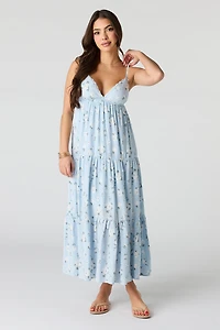 Floral Babydoll Maxi Dress