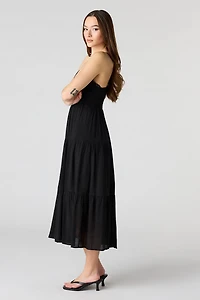 Gauze Babydoll Midi Dress