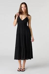 Gauze Babydoll Midi Dress