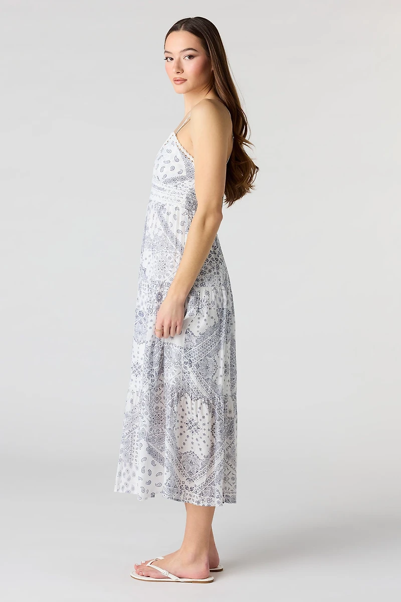 Gauze Babydoll Midi Dress