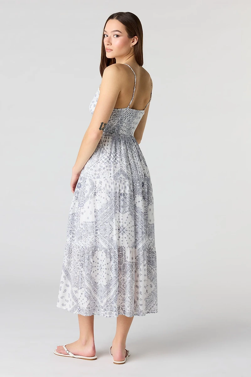 Gauze Babydoll Midi Dress