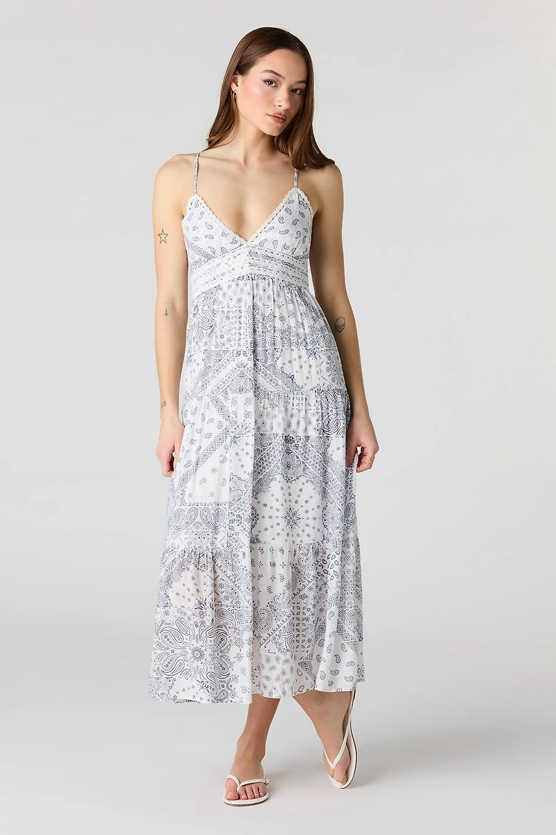 Gauze Babydoll Midi Dress