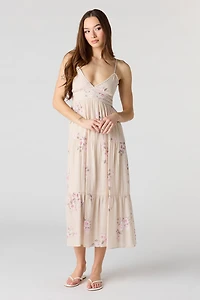 Gauze Babydoll Midi Dress