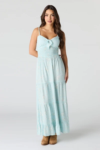 Bow Front Tiered Maxi Dress