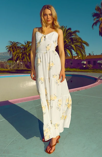 Bow Front Tiered Maxi Dress