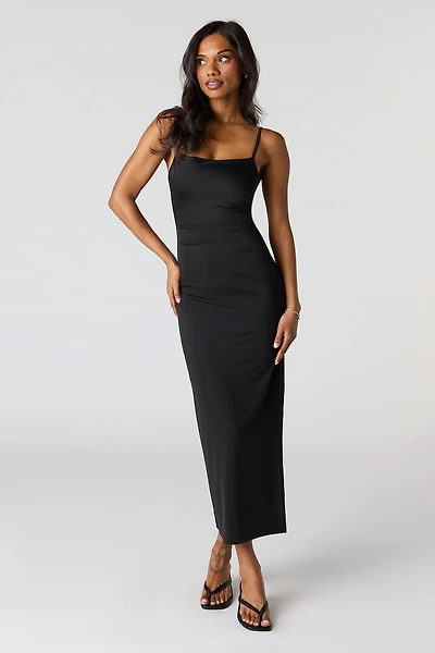 Ruched Bodycon Midi Dress