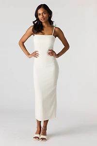 Braless Textured Midi Dress